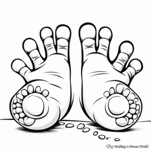 DIY Baby Toe Art Coloring Pages 2