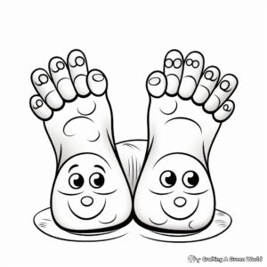 DIY Baby Toe Art Coloring Pages 4