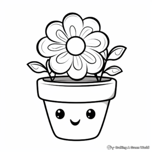 DIY Design Your Own Flower Pot Coloring Activity 1