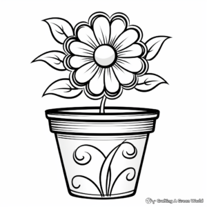 DIY Design Your Own Flower Pot Coloring Activity 2