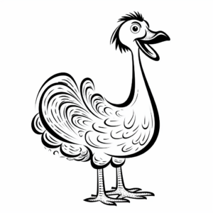 Dodo Bird Silhouette Coloring Pages for All Ages 3