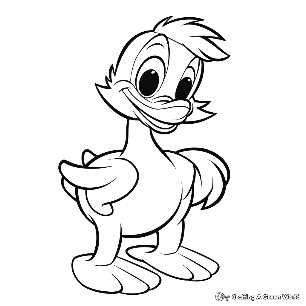 Donald Duck Inspired Duckling Coloring Pages 4