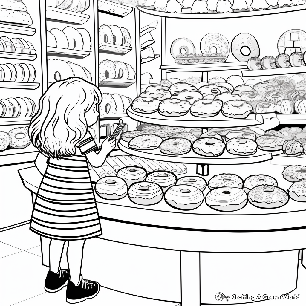 Donut Shop Coloring Pages 4