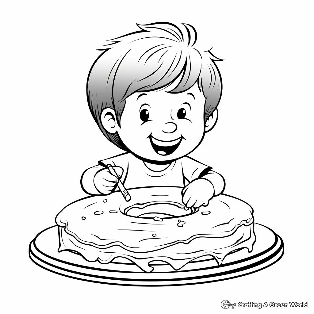 Donut With A Bite Coloring Pages for Realists 3