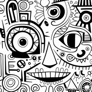 Doodle Fun: Printable Abstract Coloring Pages 1