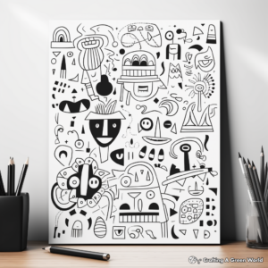 Doodle Fun: Printable Abstract Coloring Pages 4