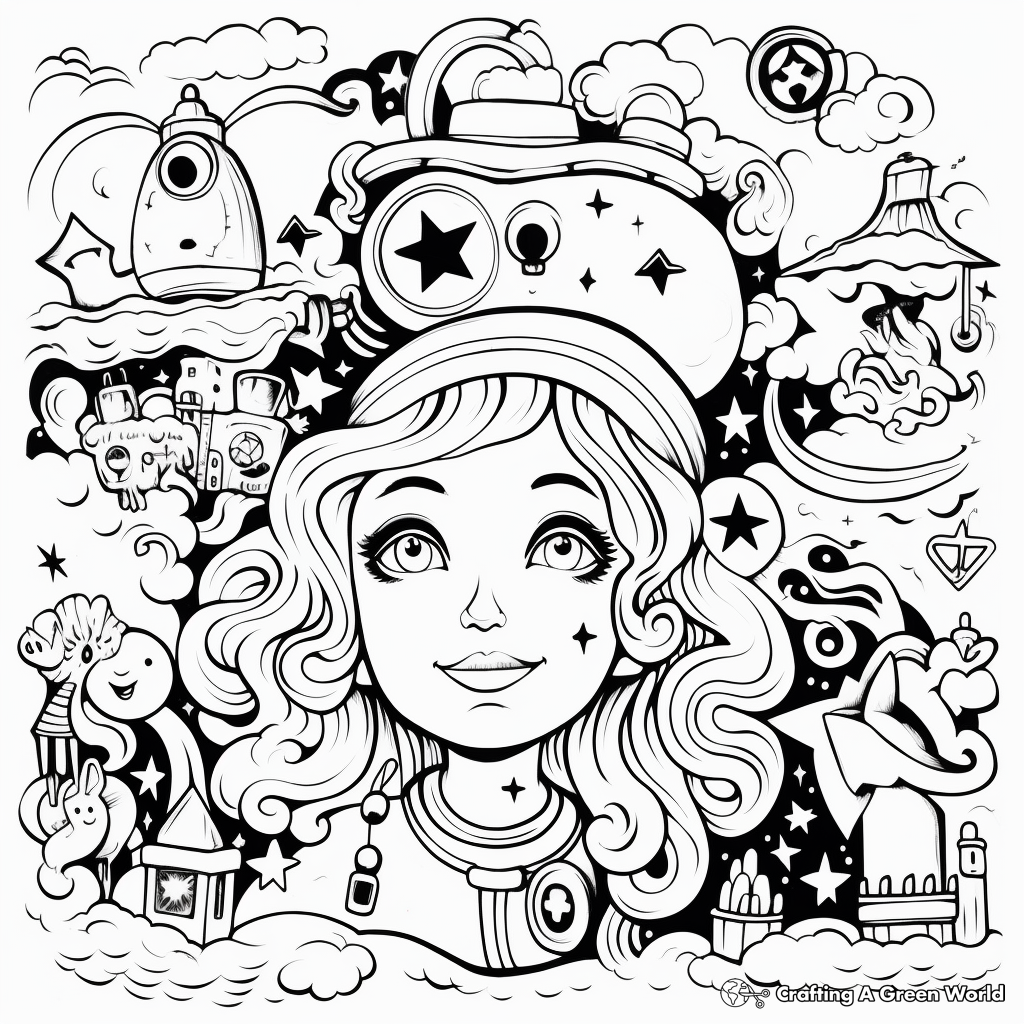 Doodles and Dreamy Designs Coloring Pages 2