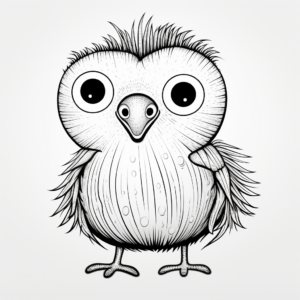 Doodles And Patterns Kiwi Bird Coloring Pages 1