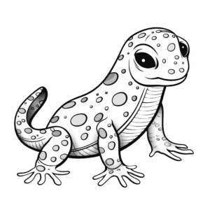 Dotted Spotted Salamander Coloring Pages 1
