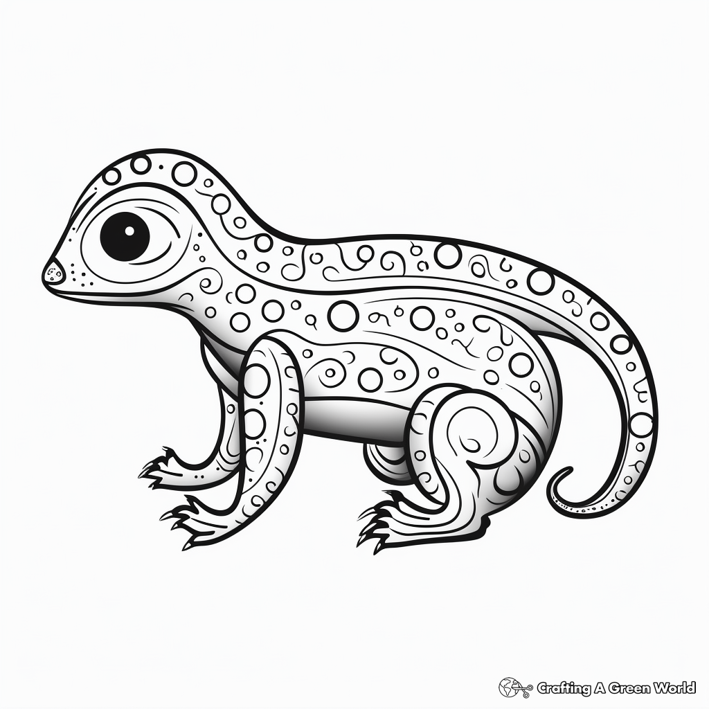 Dotted Spotted Salamander Coloring Pages 3