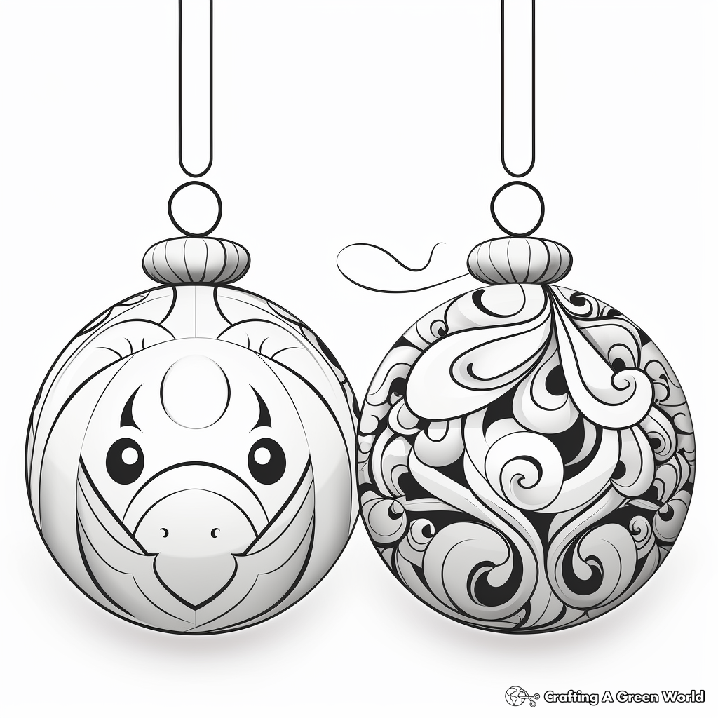 Double Sided 3D Ornament Coloring Pages 3