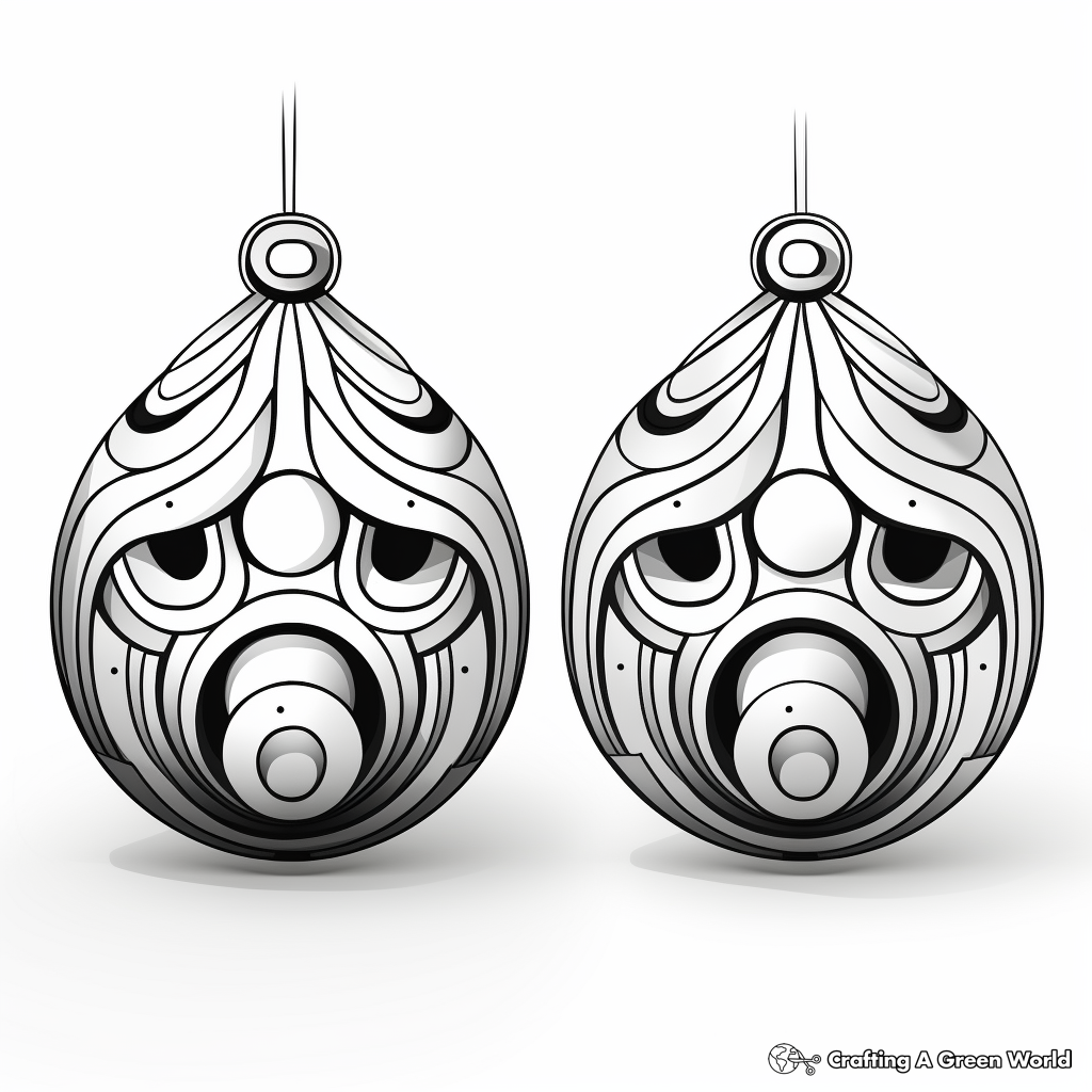 Double Sided 3D Ornament Coloring Pages 4