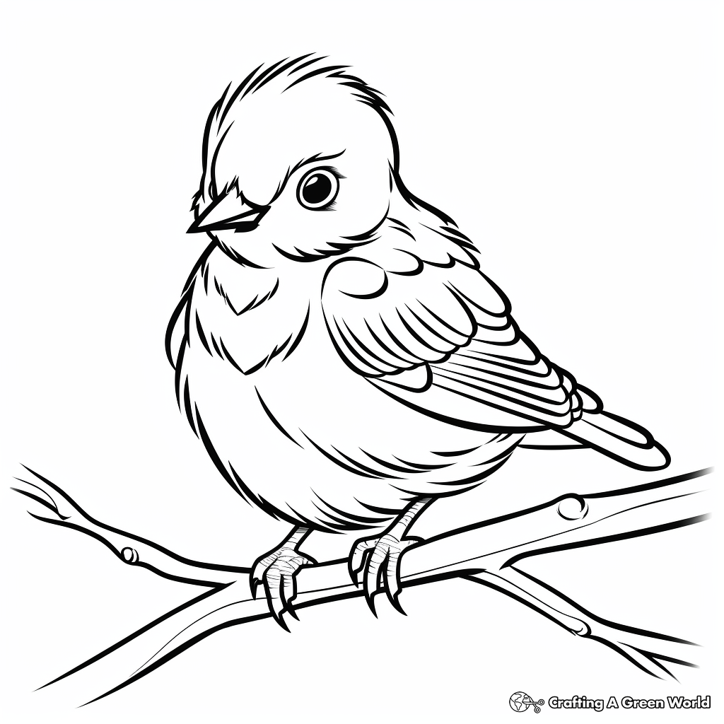 Dove in Different Seasons: Winter Dove Coloring Page 3