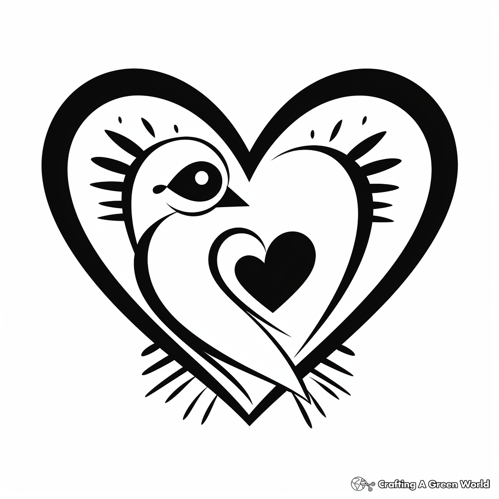 Dove Love Symbol Coloring Pages 1