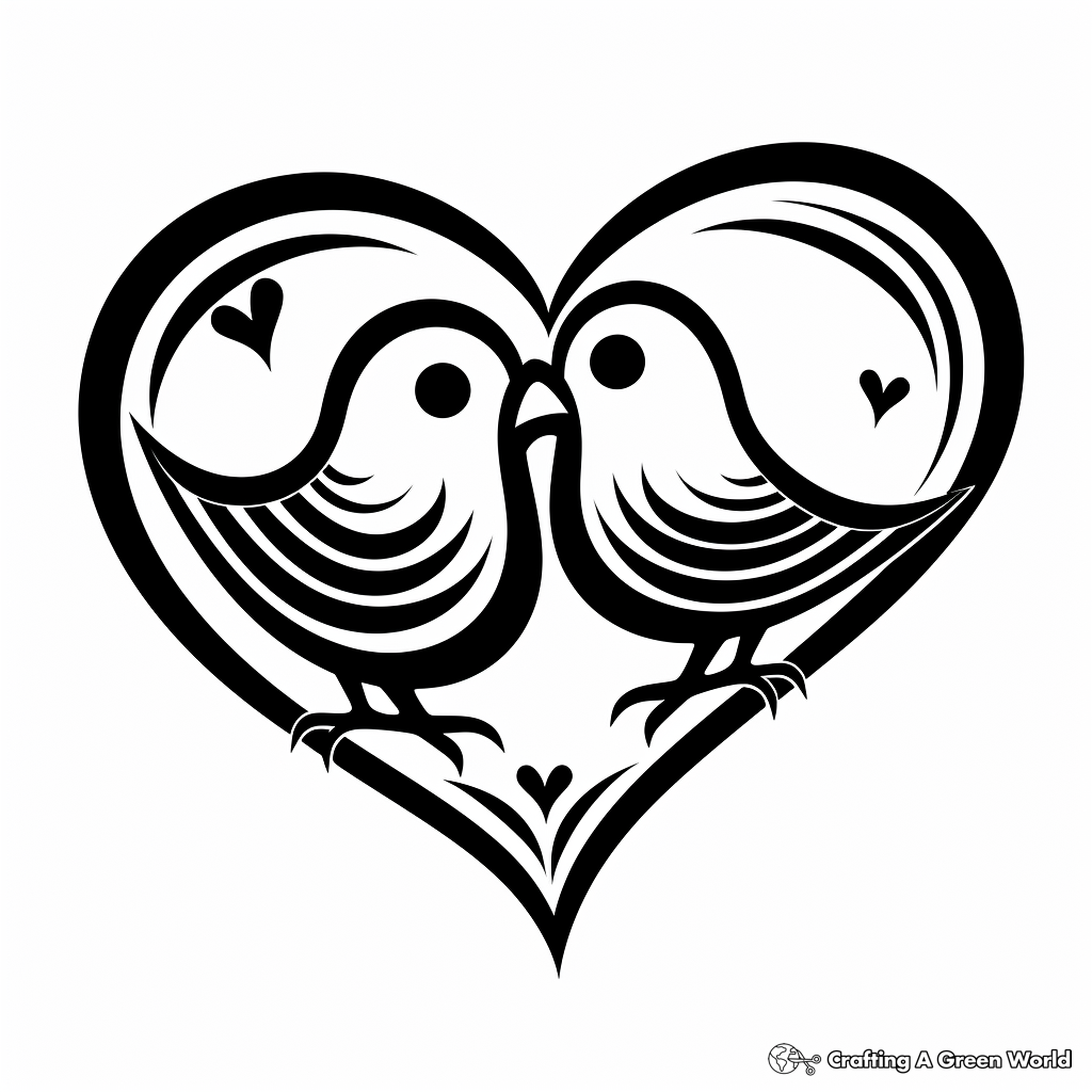 Dove Love Symbol Coloring Pages 4