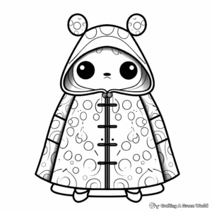 Downloadable Frog Pattern Raincoat Coloring Pages 2
