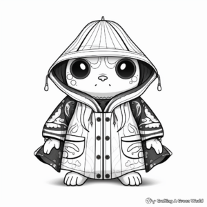 Downloadable Frog Pattern Raincoat Coloring Pages 3