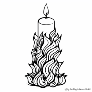 Dramatic Advent Candle Coloring Pages 4