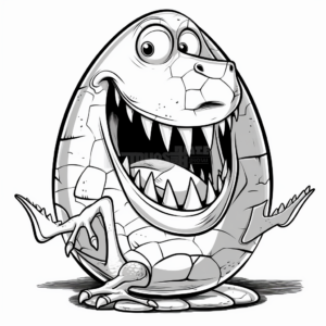 Dramatic Pterodactyl Egg Coloring Pages for Adults 4