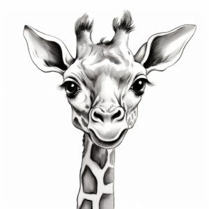 Drawing Guide Coloring Pages: How to Draw A Giraffe 3