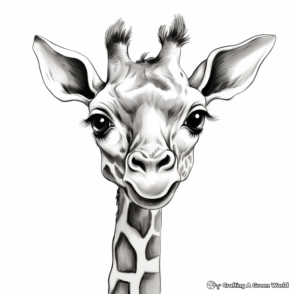 Drawing Guide Coloring Pages: How to Draw A Giraffe 3