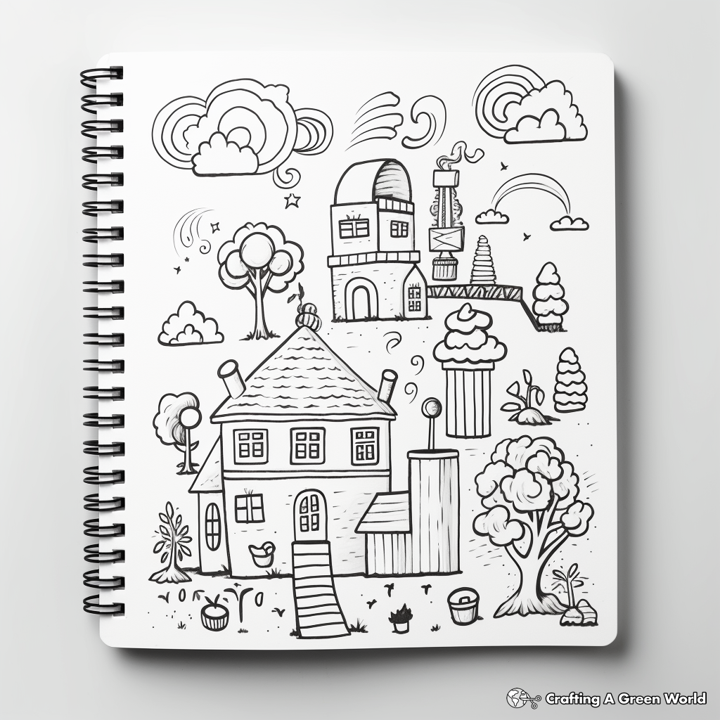 Drawing Sketch Book Coloring Pages for Adults 3