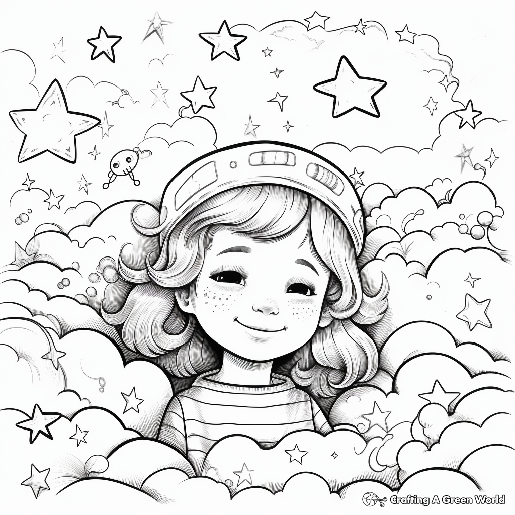 Dreamy Celestial Aesthetic Coloring Pages 1