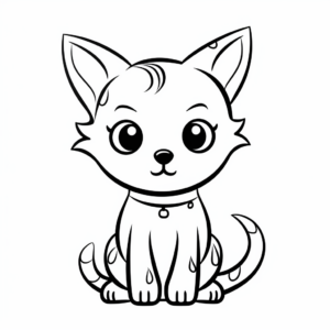 Dreamy Siamese Cat Coloring Pages 1