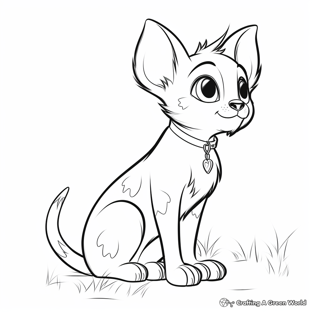 Dreamy Siamese Cat Coloring Pages 2