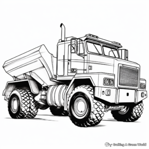Dump Truck and Machinery Coloring Pages 4
