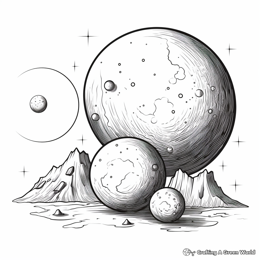 Dwarf Planet Moons Coloring Pages 2