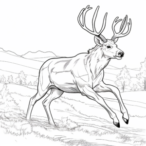 Dynamic Big Buck Running Coloring Page 3
