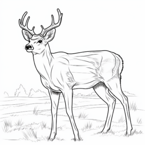 Dynamic Blacktail Deer Coloring Pages 3