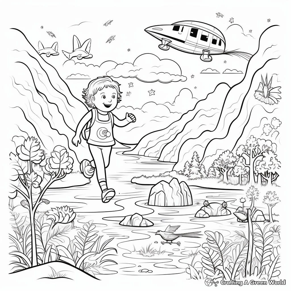 Dynamic Creation Story Sequence Coloring Pages 4
