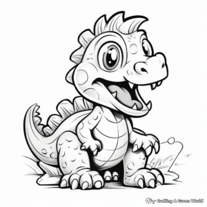 Dynamic Dinosaur Coloring Pages 3