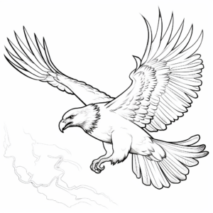 Dynamic Flying Eagle Coloring Pages 1