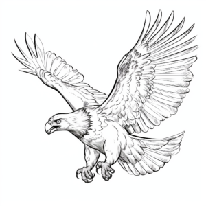 Dynamic Flying Eagle Coloring Pages 2