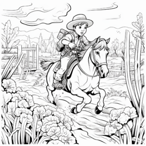 Dynamic Hunting Scene Coloring Pages 2