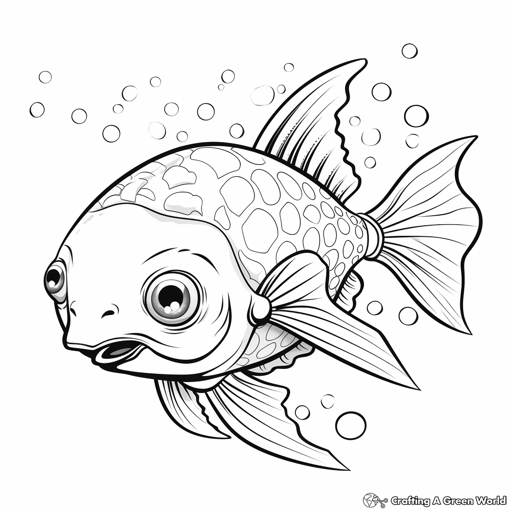 Dynamic Mola Mola Sunfish Coloring Pages 3