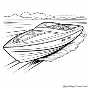 Dynamic Outboard Motorboat Coloring Pages 1