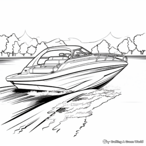 Dynamic Outboard Motorboat Coloring Pages 3
