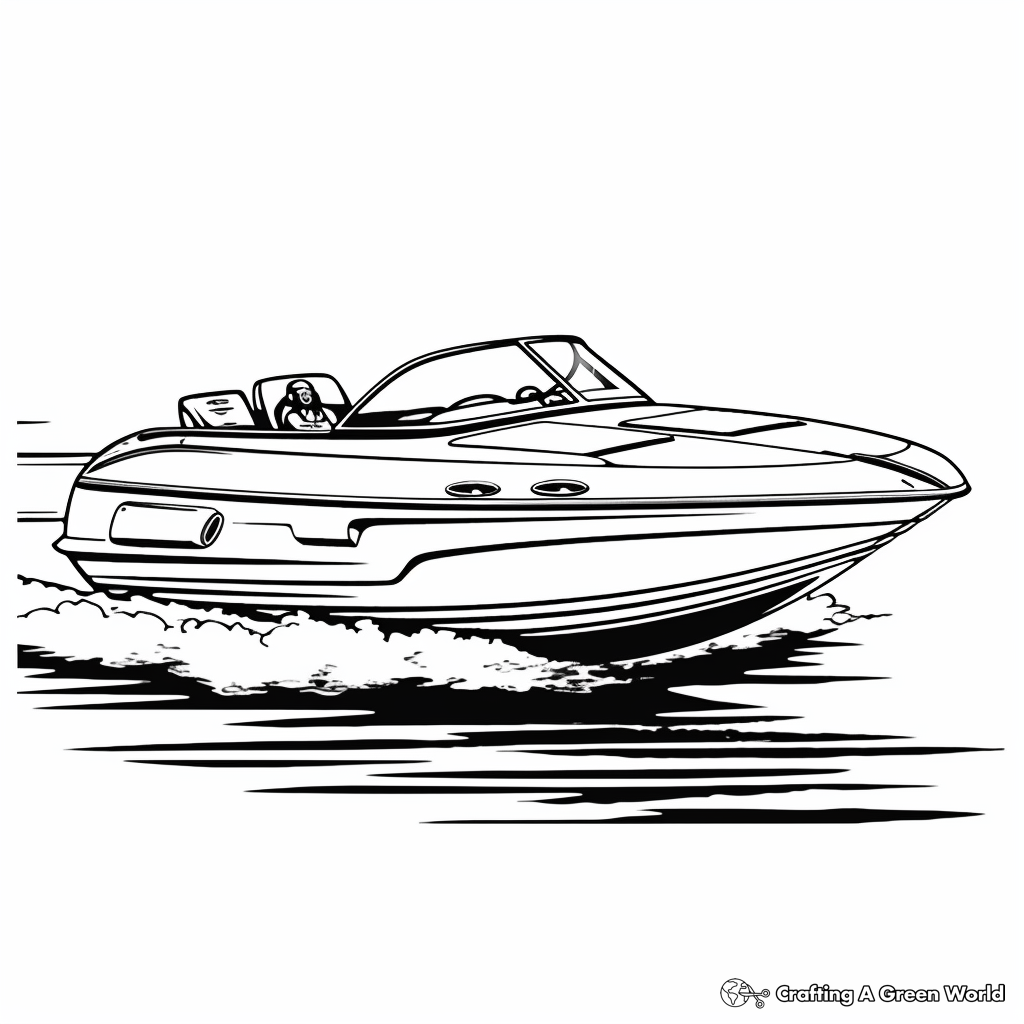 Dynamic Outboard Motorboat Coloring Pages 4