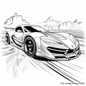 Dynamic Race Car Coloring Pages 1