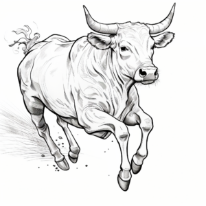 Dynamic Rodeo Longhorn Coloring Pages 3