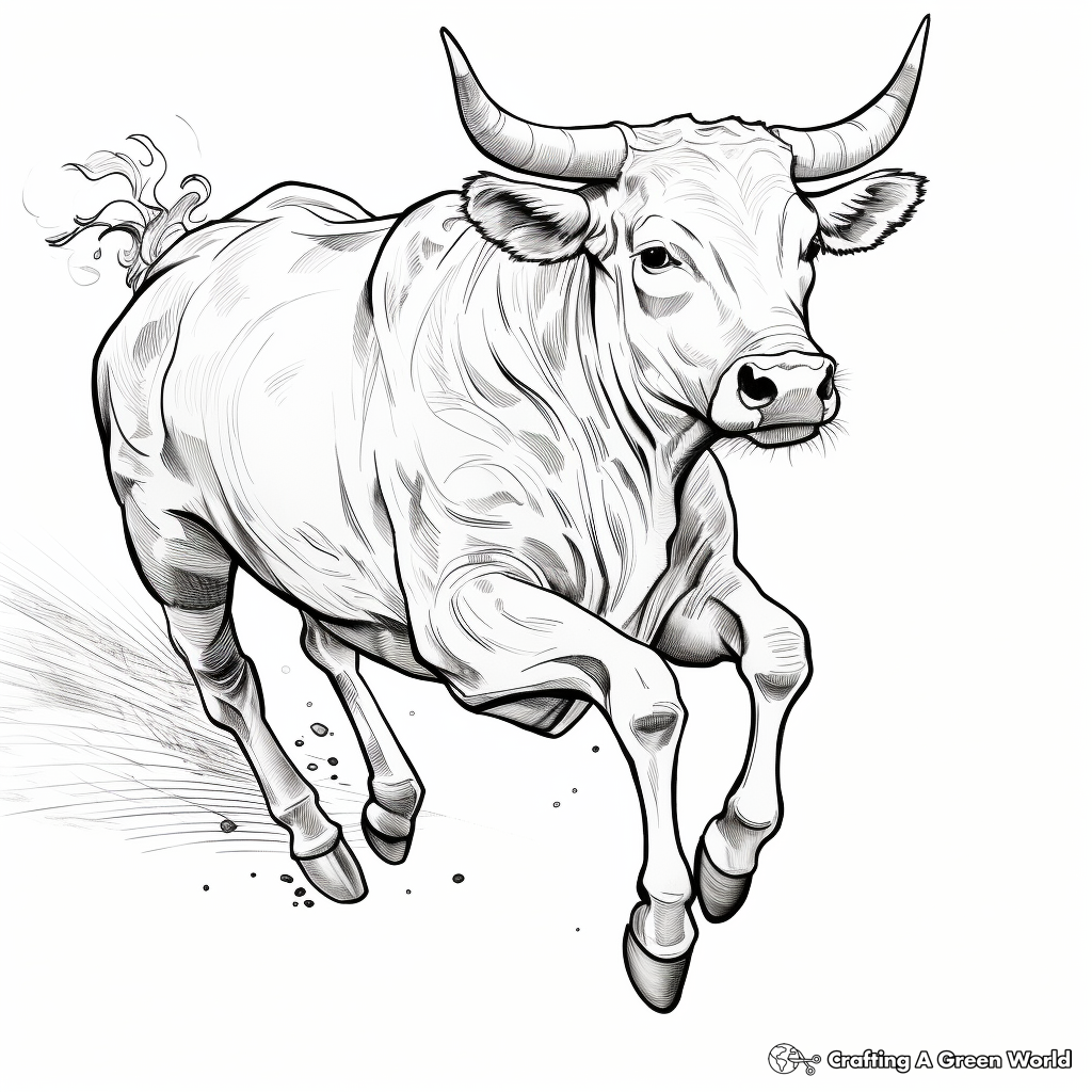 Dynamic Rodeo Longhorn Coloring Pages 3