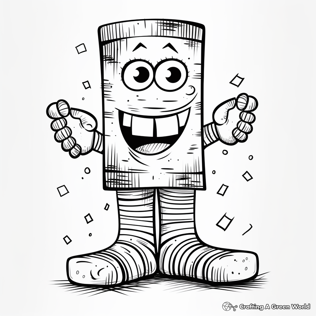 Dynamic Striped Socks Coloring Pages 1