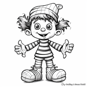Dynamic Striped Socks Coloring Pages 2