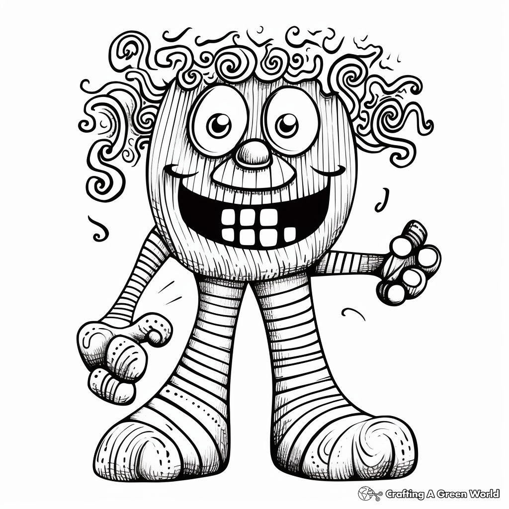 Dynamic Striped Socks Coloring Pages 3