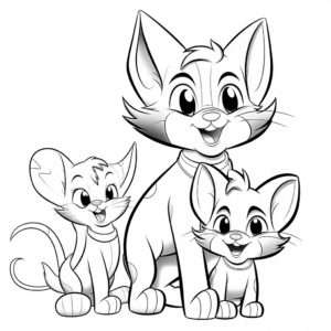 Dynamic Tom and Jerry Coloring Pages 2