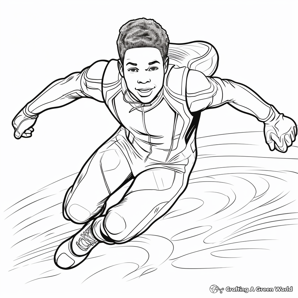 Dynamically Diverse Olympic Athlete Coloring Pages 3